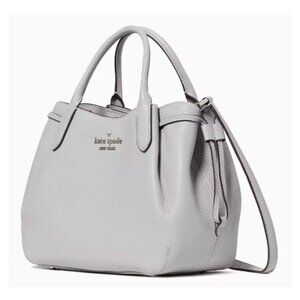 S Kate Spade New York Dumpling Gray Leather Satchel Bag K8135 Purse NWT $379